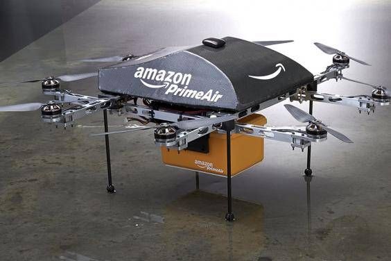 Dron Amazon PrimeAir - nese přepravní box 